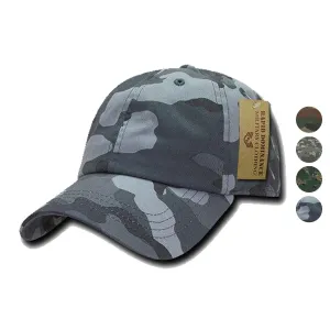 1 Dozen Relaxed Cotton Military Vintage Washed Polo Camo Hats Caps Wholesale Lots!