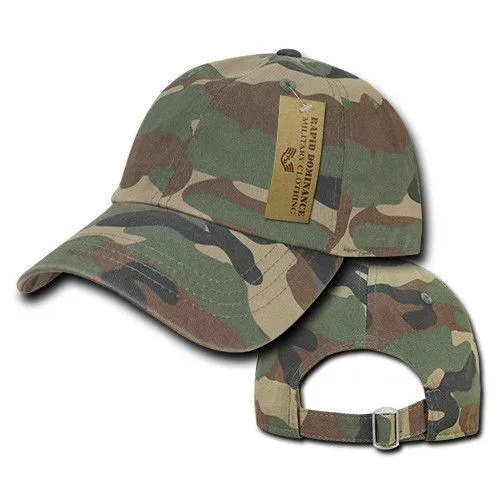 1 Dozen Relaxed Cotton Military Vintage Washed Polo Camo Hats Caps Wholesale Lots!