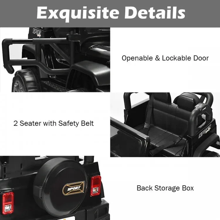 12V 2-Seater Ride on Truck with Remote Control and Storage Room