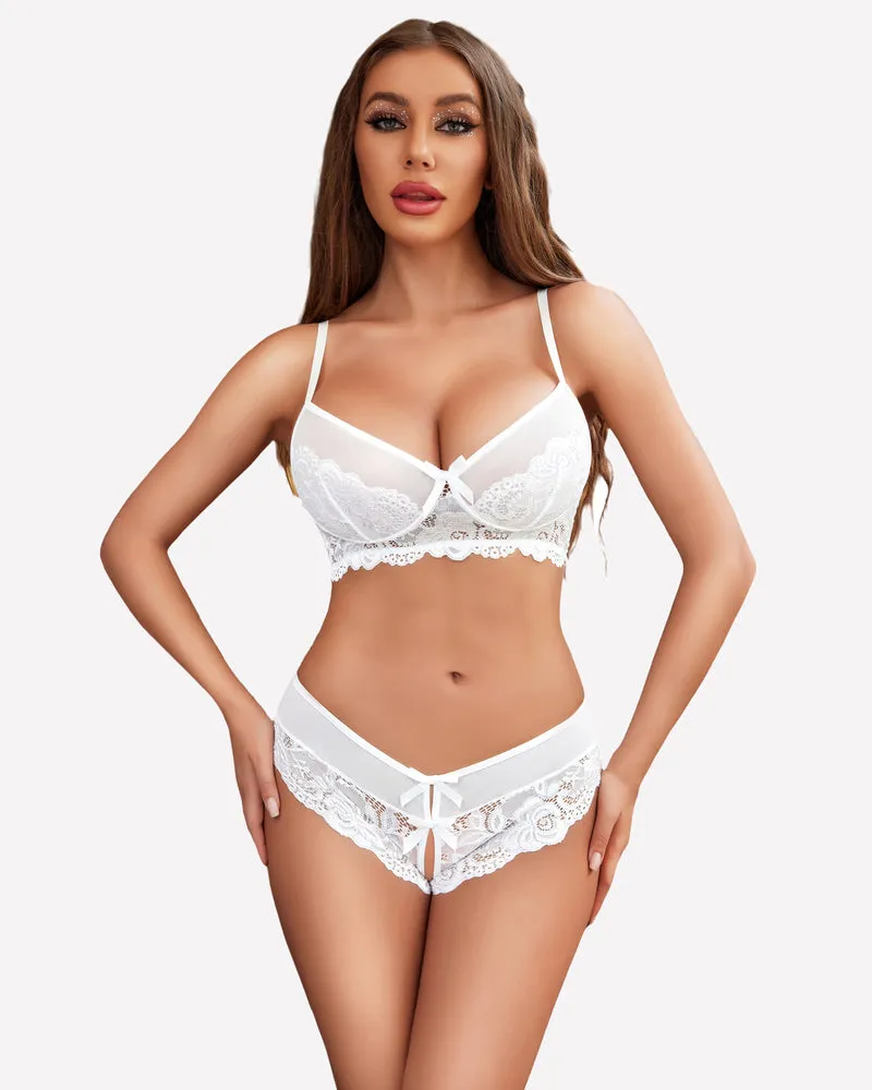 2 Pieces Lace Bra and Panty Sets