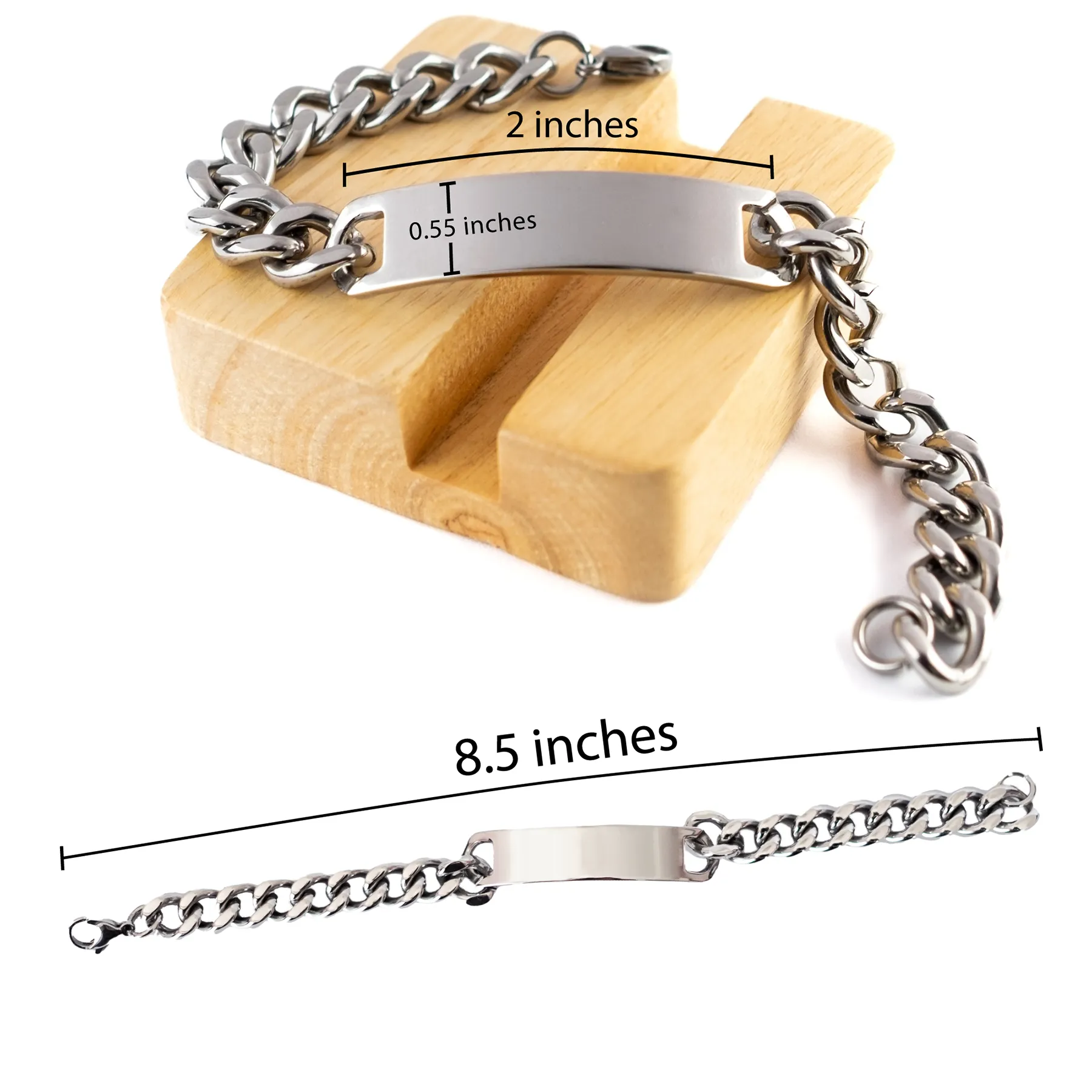 Abuelo Cuban Chain Stainless Steel Bracelet Thank You for Everything Engraved Abuelo Gift for Birthday Christmas Veterans Day