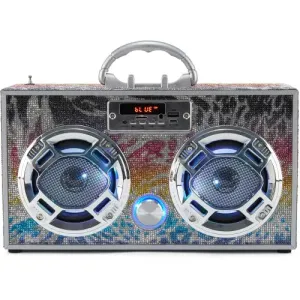 animal print bling wireless bluetooth boombox