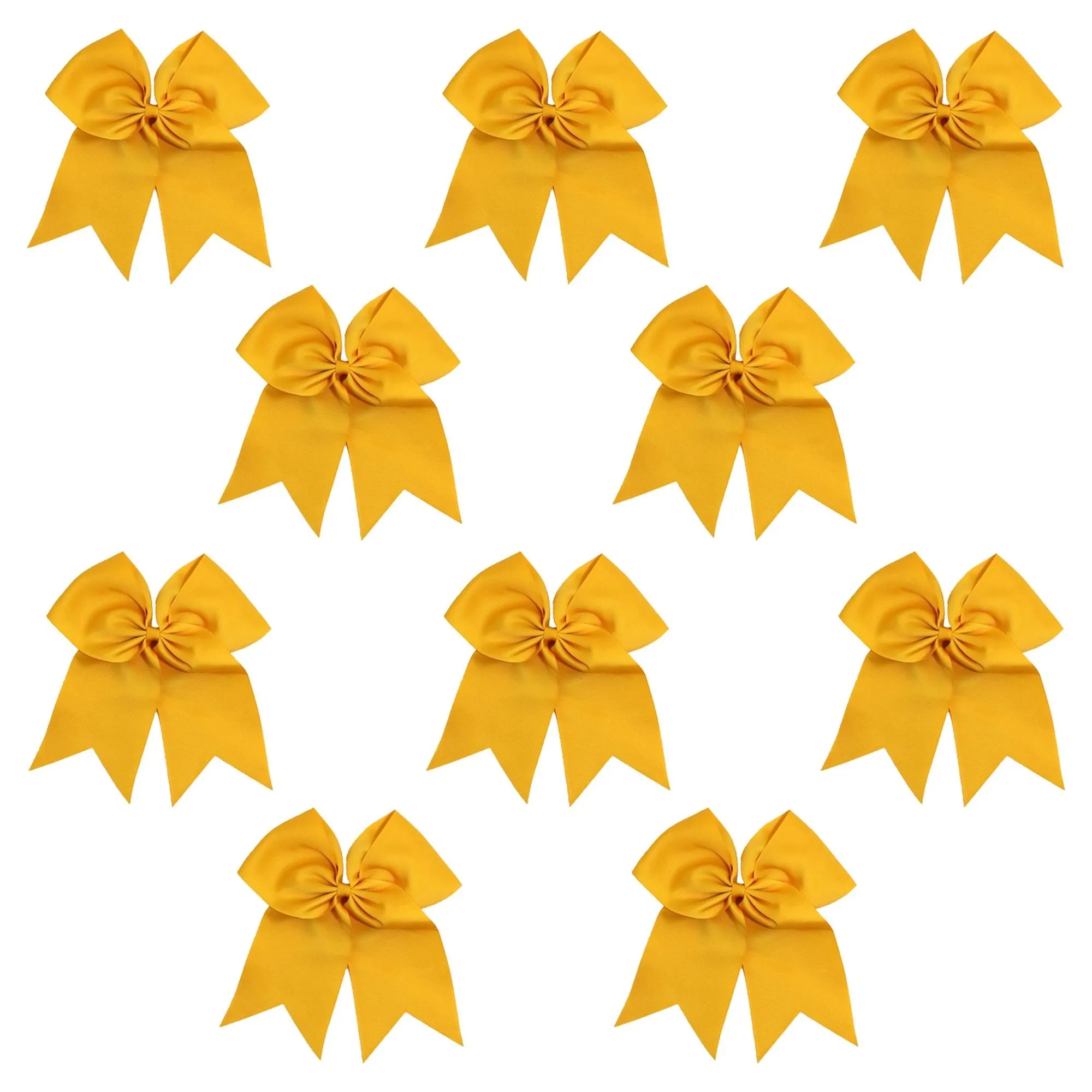 Athletic Gold Cheer Bows - 10 Pack