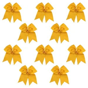 Athletic Gold Cheer Bows - 10 Pack