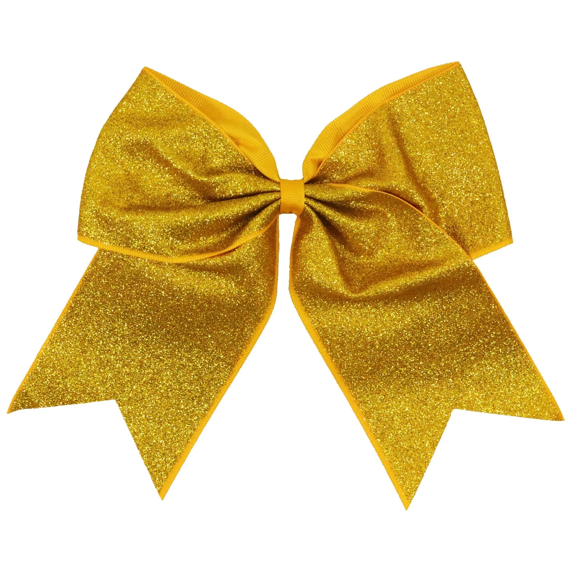 Athletic Gold Glitter Cheer Bow