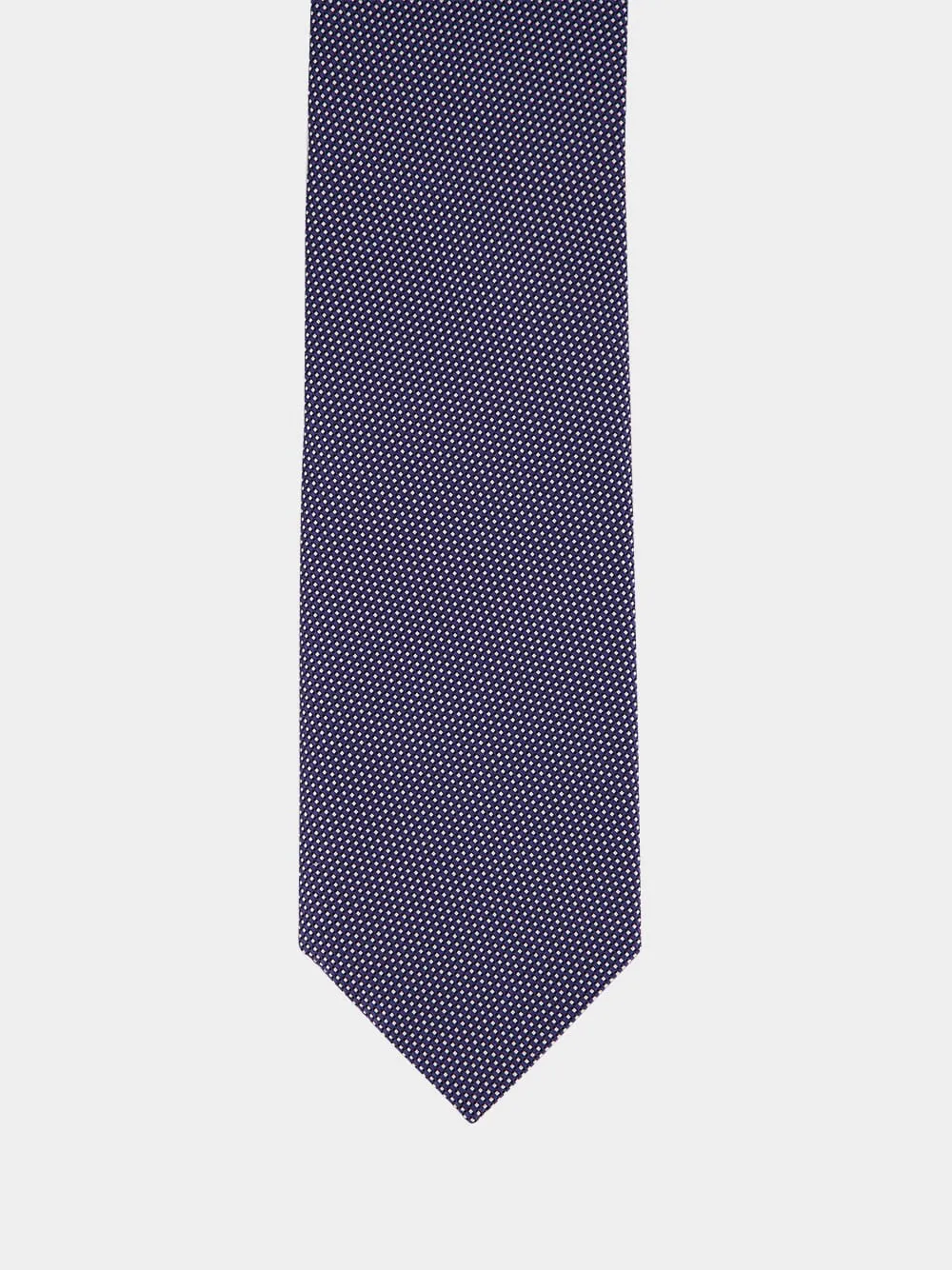 Avian Blue Dot Pattern Silk Tie