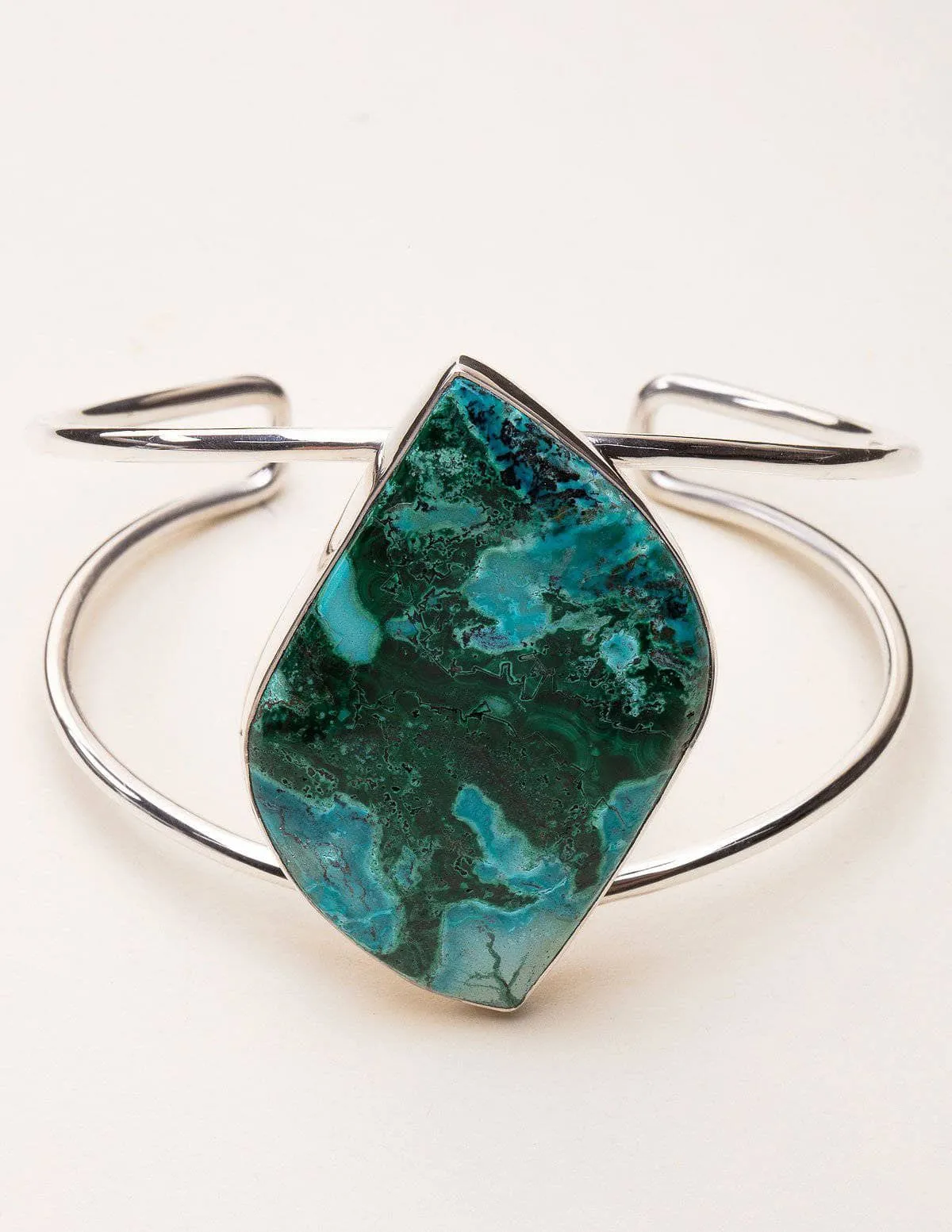 Azurite Malachite Gemstone Cuff - One Of A Kind