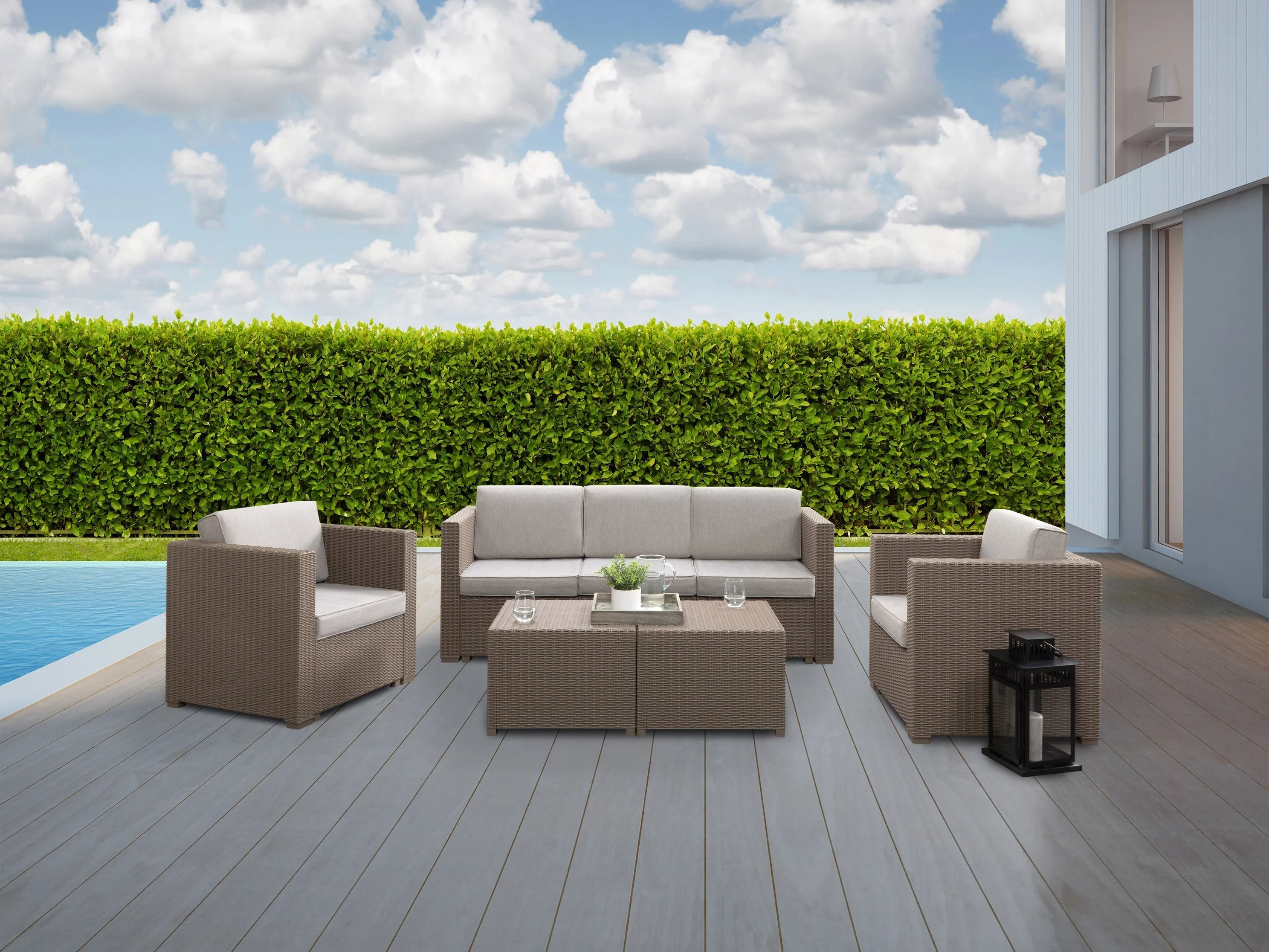 Beige 5pc Patio Set