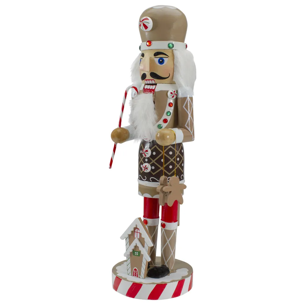 Beige And Red Wooden Christmas Nutcracker Gingerbread Chef