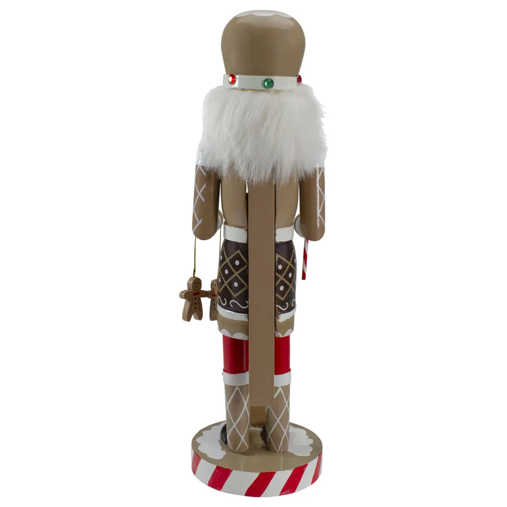 Beige And Red Wooden Christmas Nutcracker Gingerbread Chef