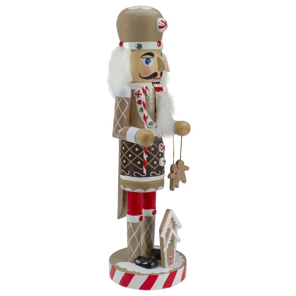 Beige And Red Wooden Christmas Nutcracker Gingerbread Chef