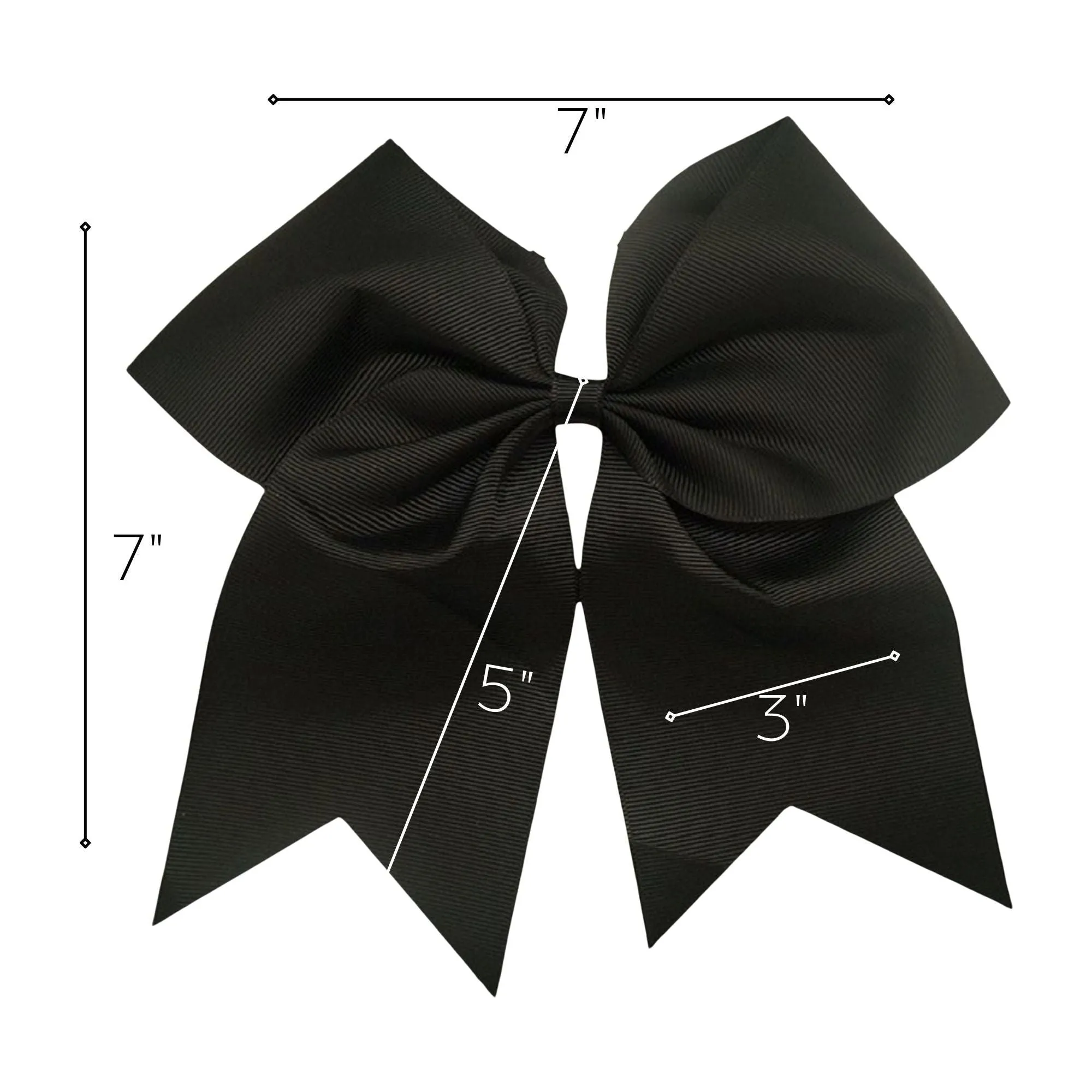 Black Cheer Bows - 10 Pack