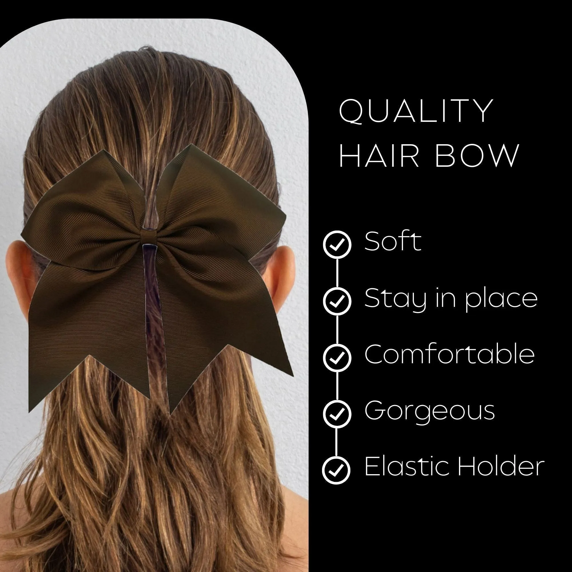 Brown Cheer Bow