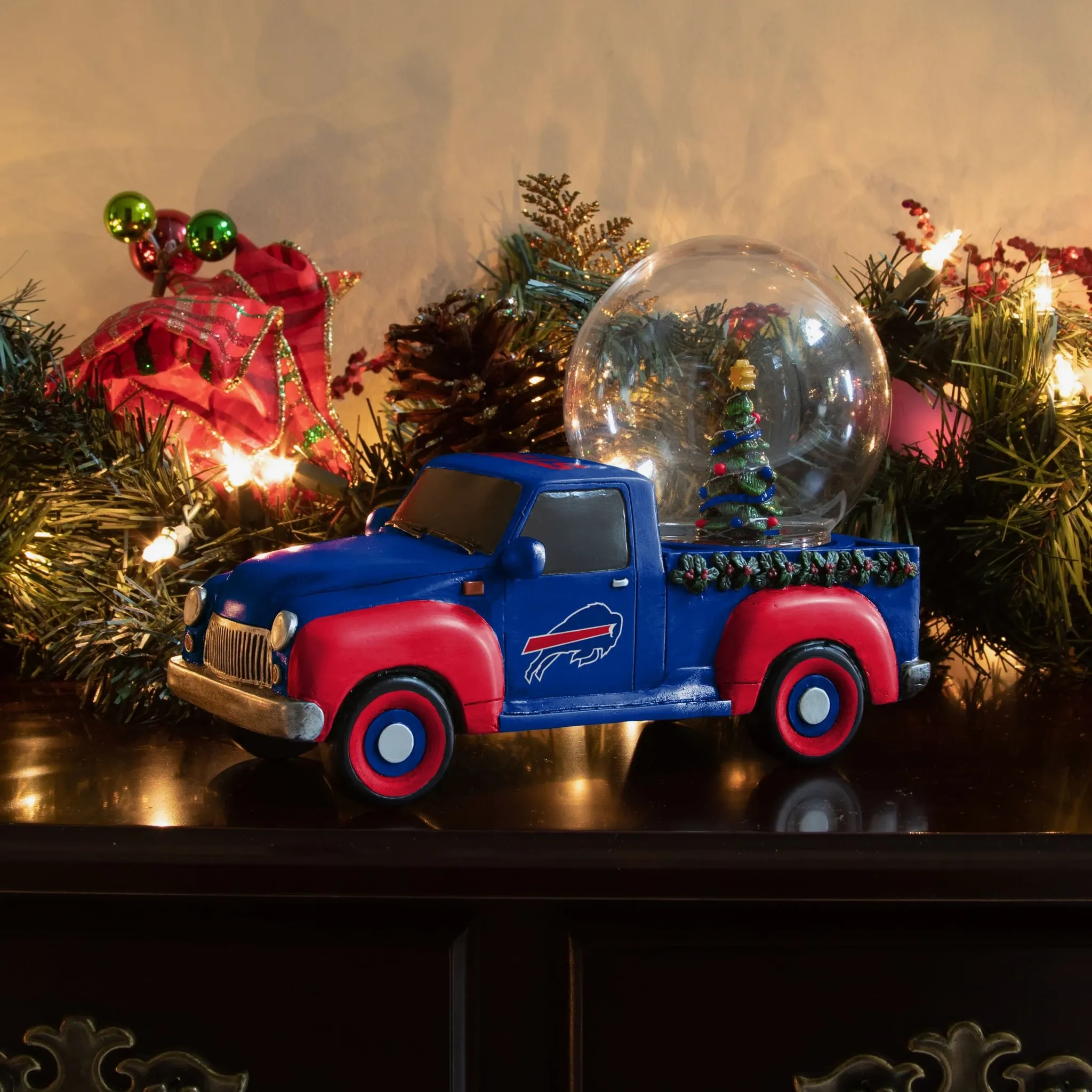 Buffalo Bills Holiday Truck Snow Globe