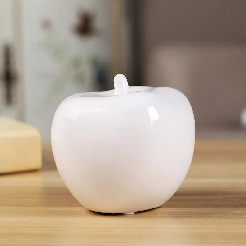 Bulk Ceramic Artificial Apple Figurine Gifts Tabletop Wholesale