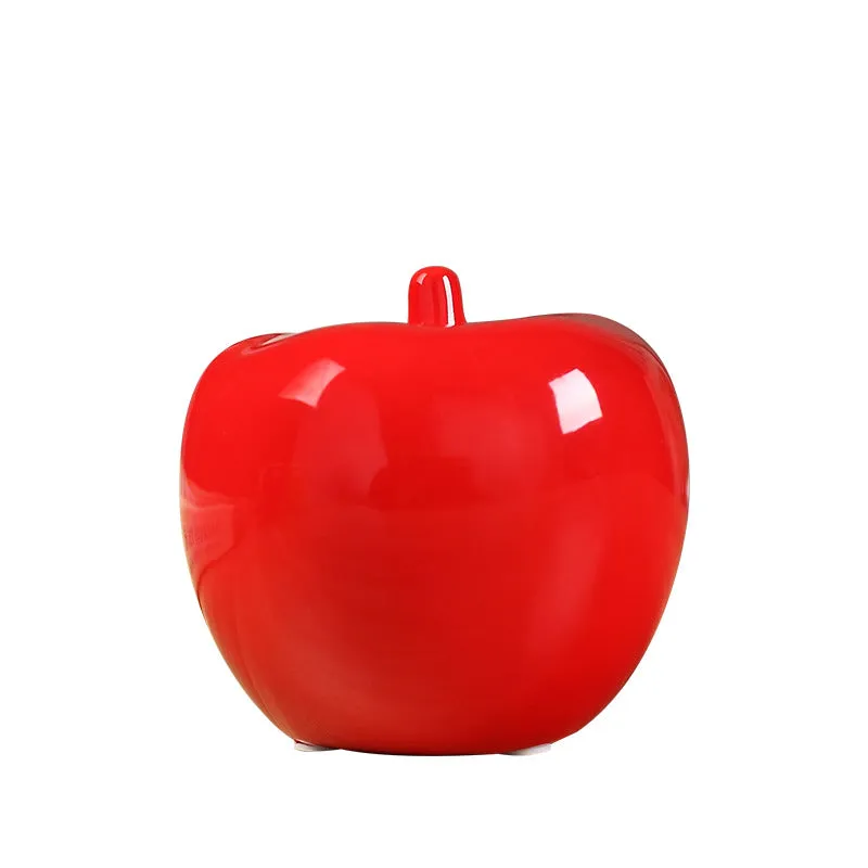 Bulk Ceramic Artificial Apple Figurine Gifts Tabletop Wholesale