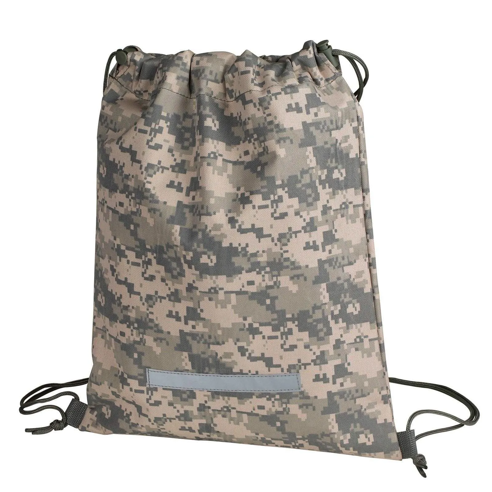 Camouflage Camo Drawstrings Bag Sack Rucksack Backpack Reflective Army Military