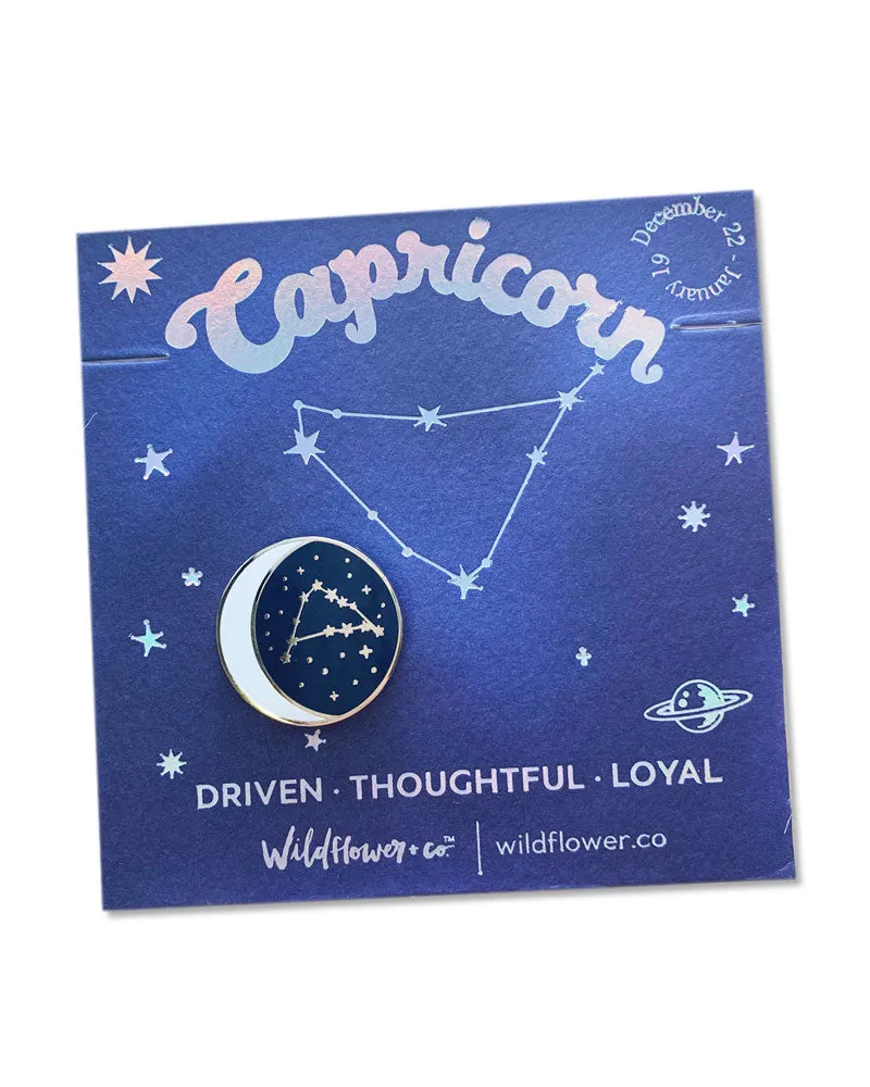 Capricorn Zodiac Constellation Pin