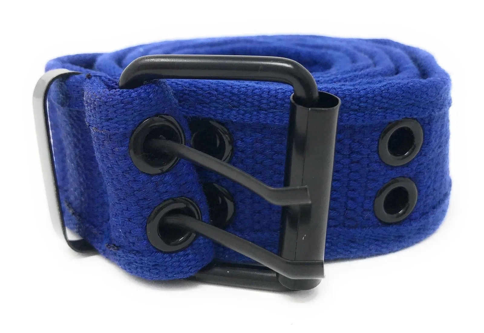 Casaba Canvas Belts Double Row 2 Holes Grommet Fabric Military Mens Women Unisex