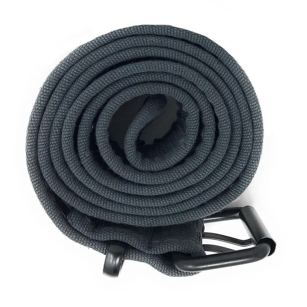 Casaba Canvas Belts Double Row 2 Holes Grommet Fabric Military Mens Women Unisex