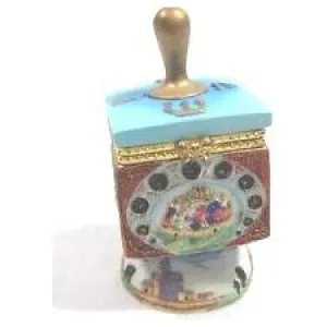 Collectble Hand Painted Jerusalem Harvest Chanukah Dreidel Keepsake by Reuven Masel