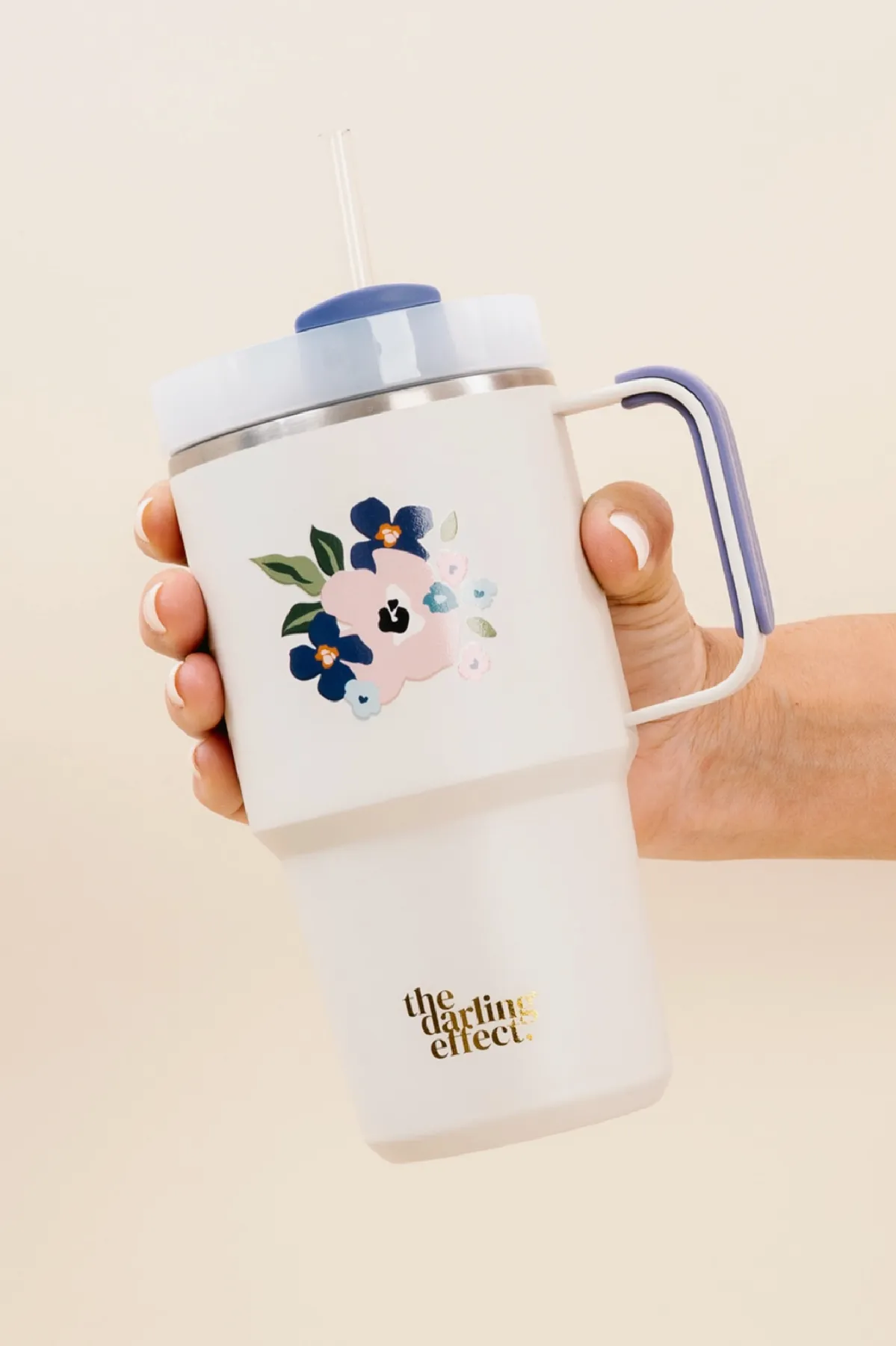 Cream Bloom 20oz Mini On-The-Go Tumbler