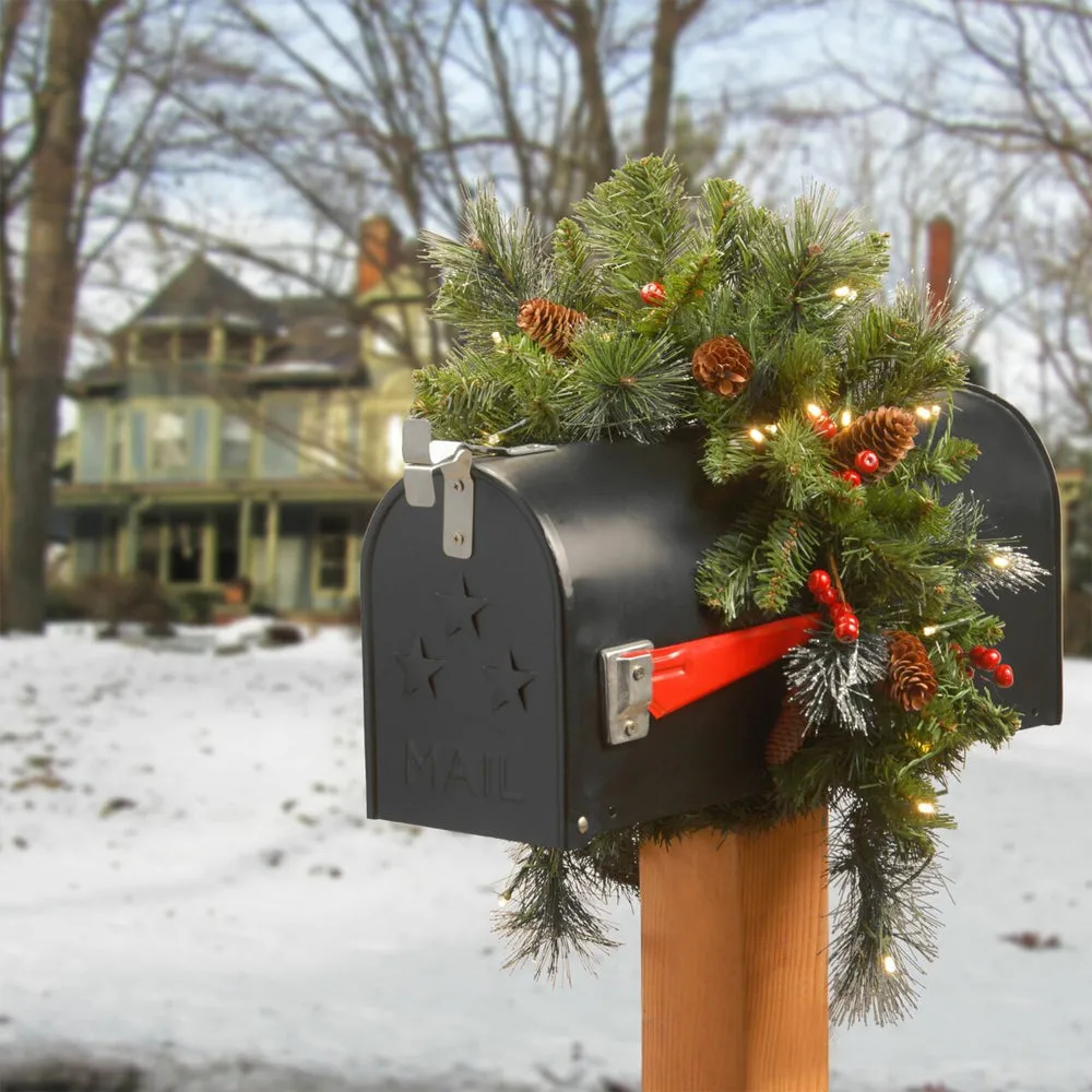 Crestwood Spruce Mailbox Cover With Silver Bristle