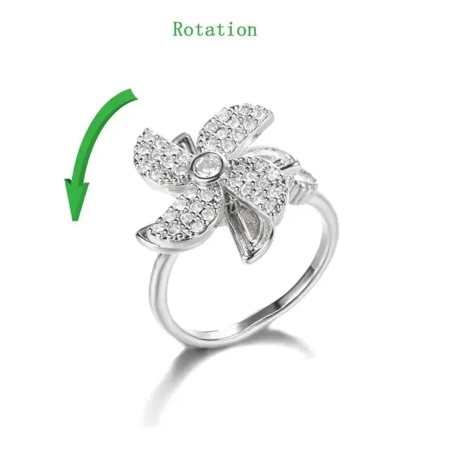 Crystal Sunflower Rings For Women