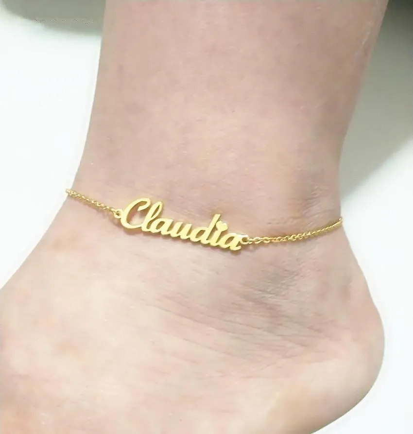 Custom Name Anklet- Gifts For Women- 18k Gold Plated Anklet