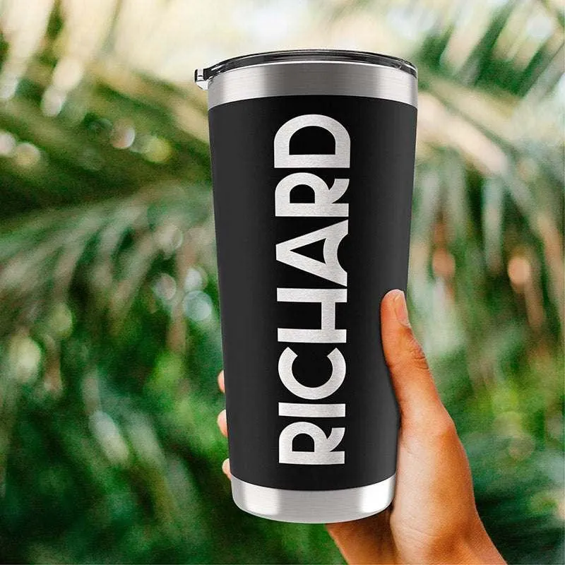 Custom Tumbler, Personalized Name Tumbler, Birthday Gifts for Him, Her