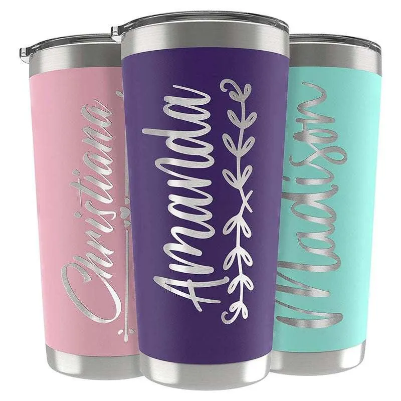 Custom Tumbler, Personalized Name Tumbler, Birthday Gifts for Him, Her