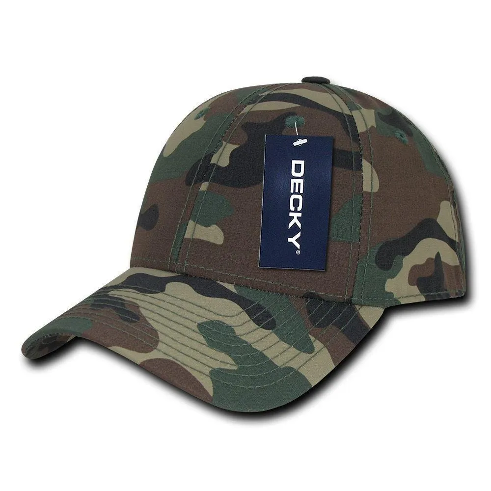 Decky Military Camo Army Woodland Acu Low Crown Structured Ripstop Hats Caps