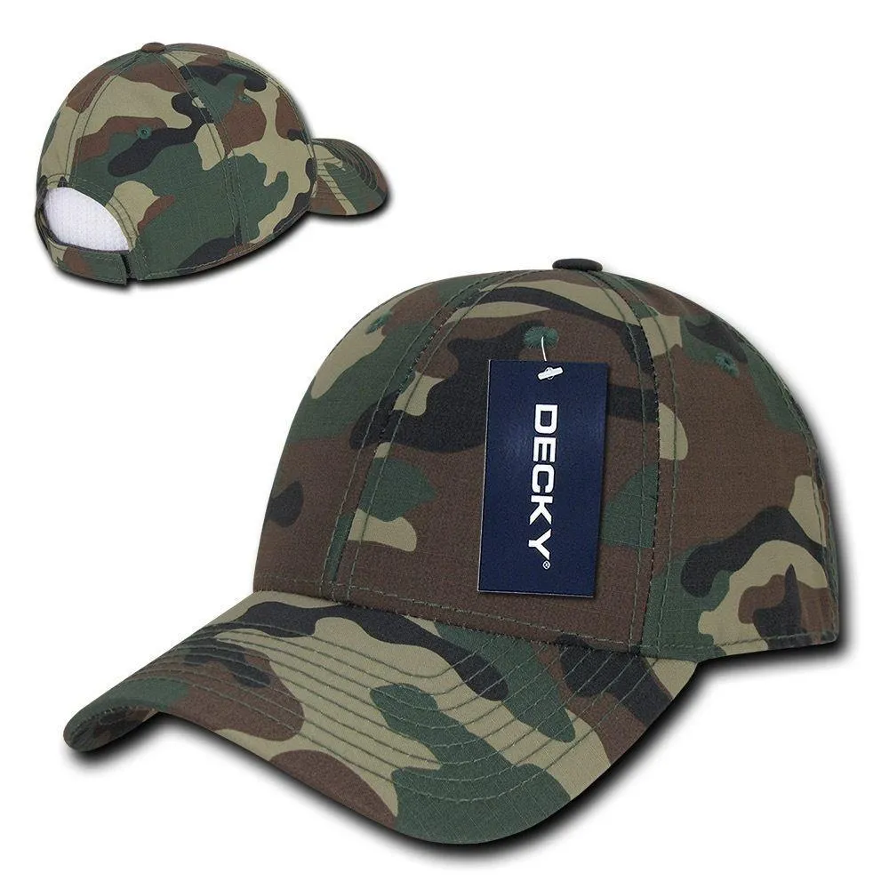 Decky Military Camo Army Woodland Acu Low Crown Structured Ripstop Hats Caps