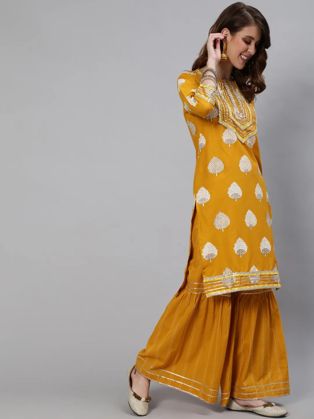 Designer Yellow Kurta Set