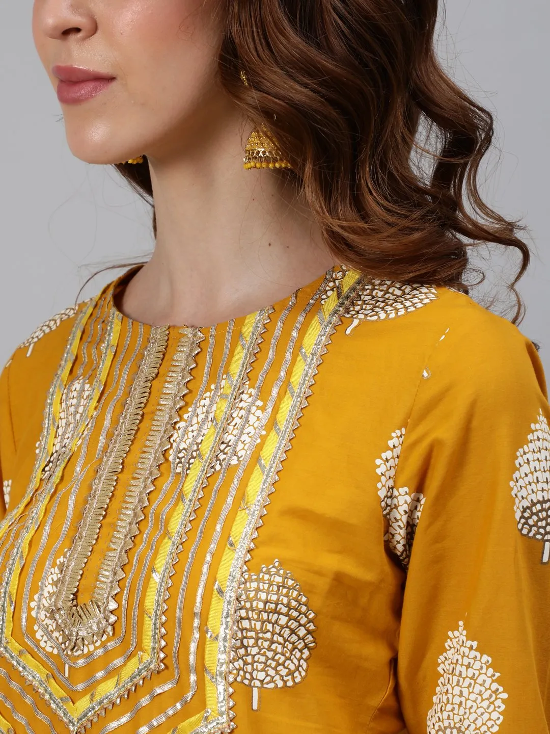 Designer Yellow Kurta Set