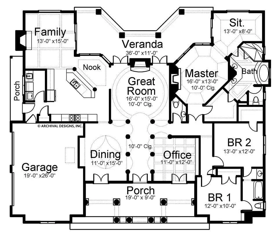 Elegant 3-Bedroom Cape Cod Style Home Plan for Convenient Lifestyle