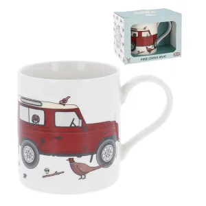 Emma Lawrence Red Landrover Mug