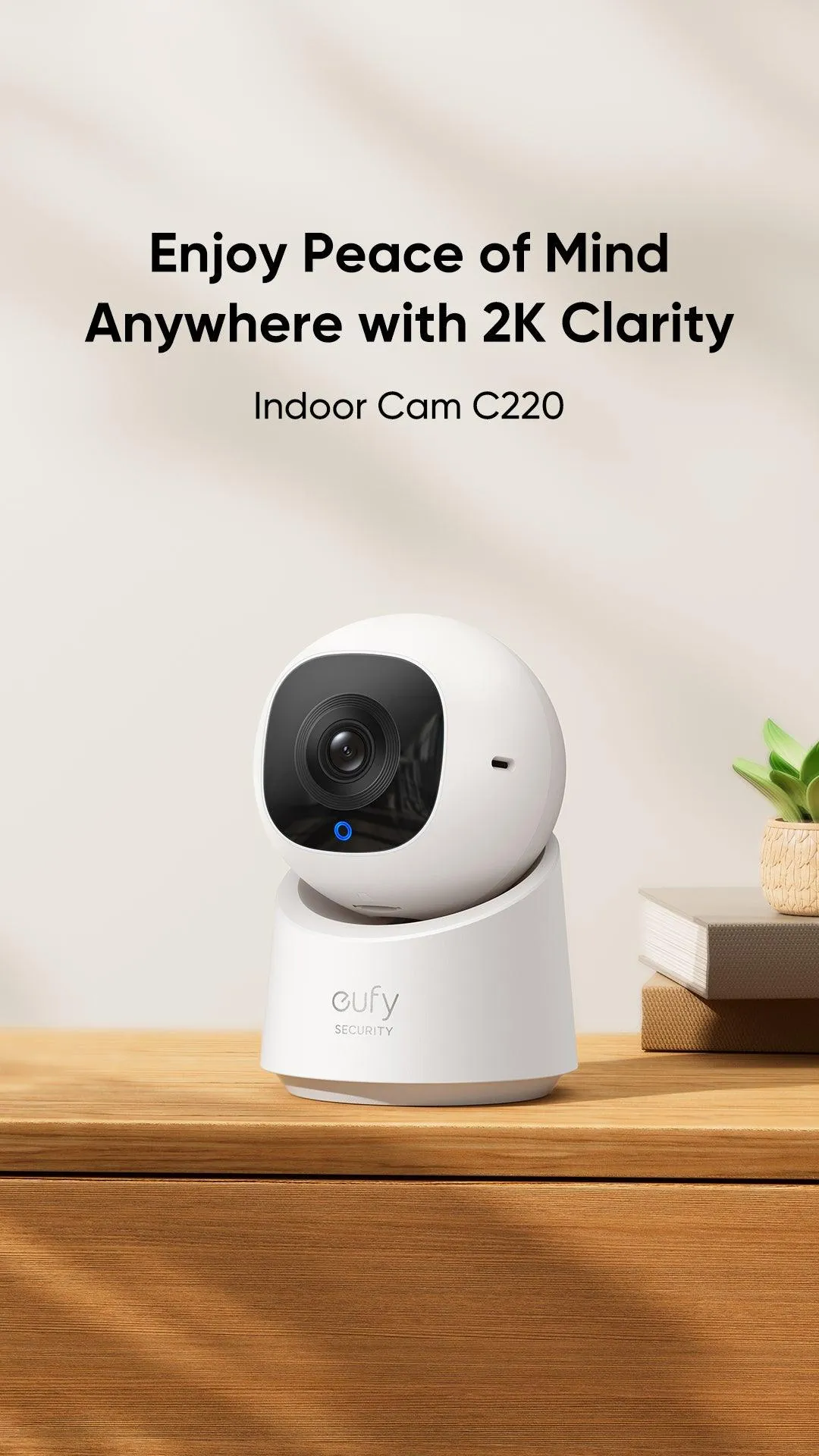 Eufy Indoor Cam C220 2K Pan & Tilt -White