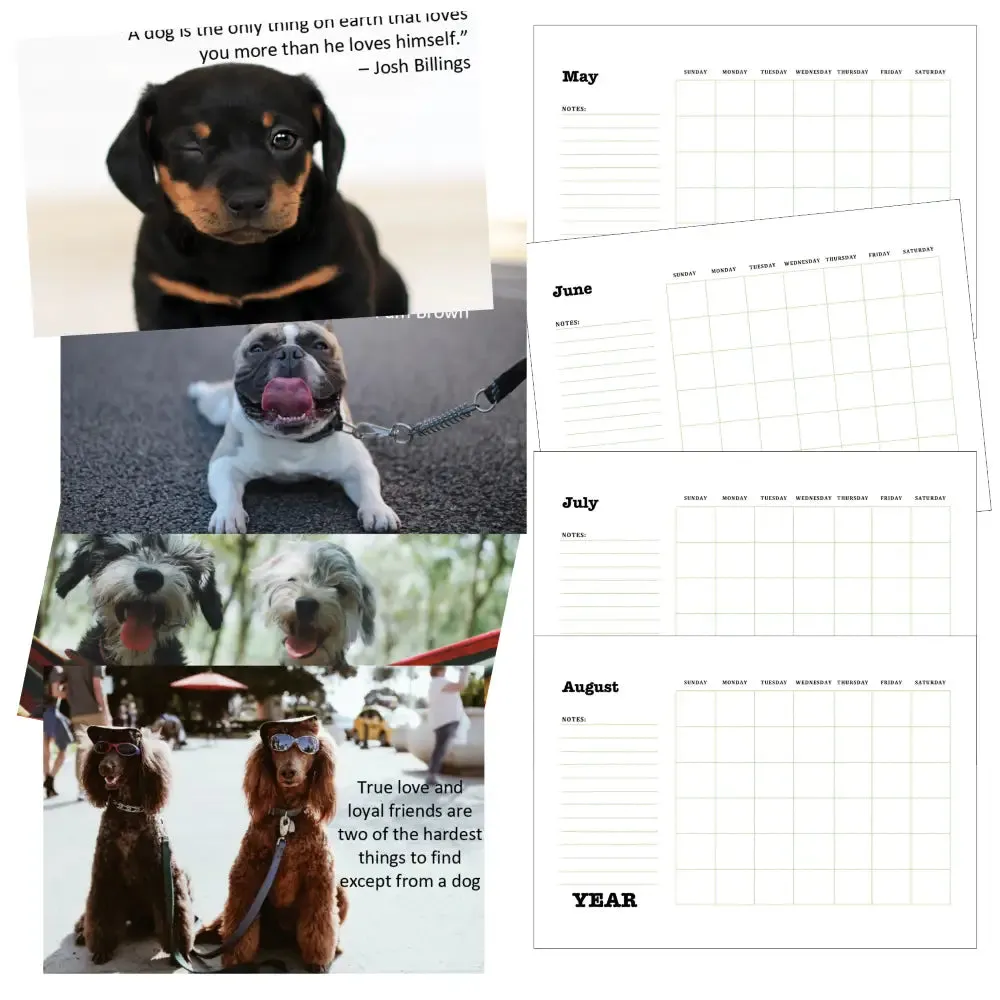 For the Love of Dogs Calendar PLR