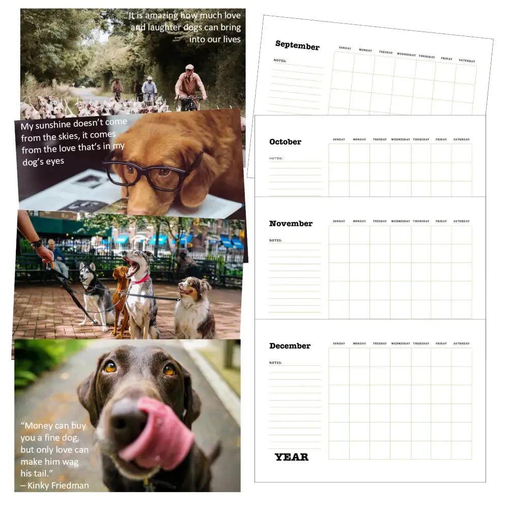 For the Love of Dogs Calendar PLR