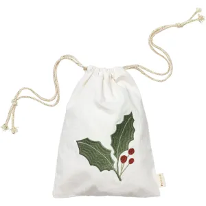 Gift Bag - Holly embroidery - Birch