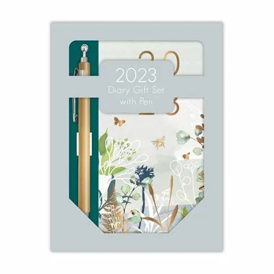 Gift Set Diary Slim WTV with Pen Bees