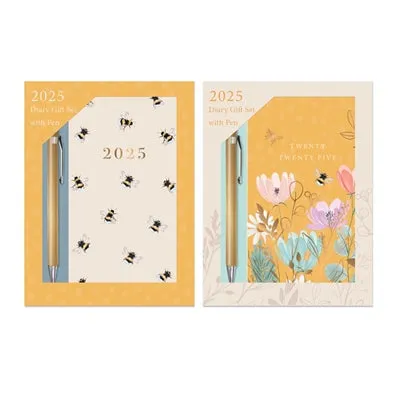 Gift Set Diary Slim WTV with Pen Bees