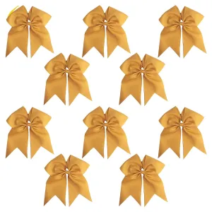 Gold Cheer Bows - 10 Pack