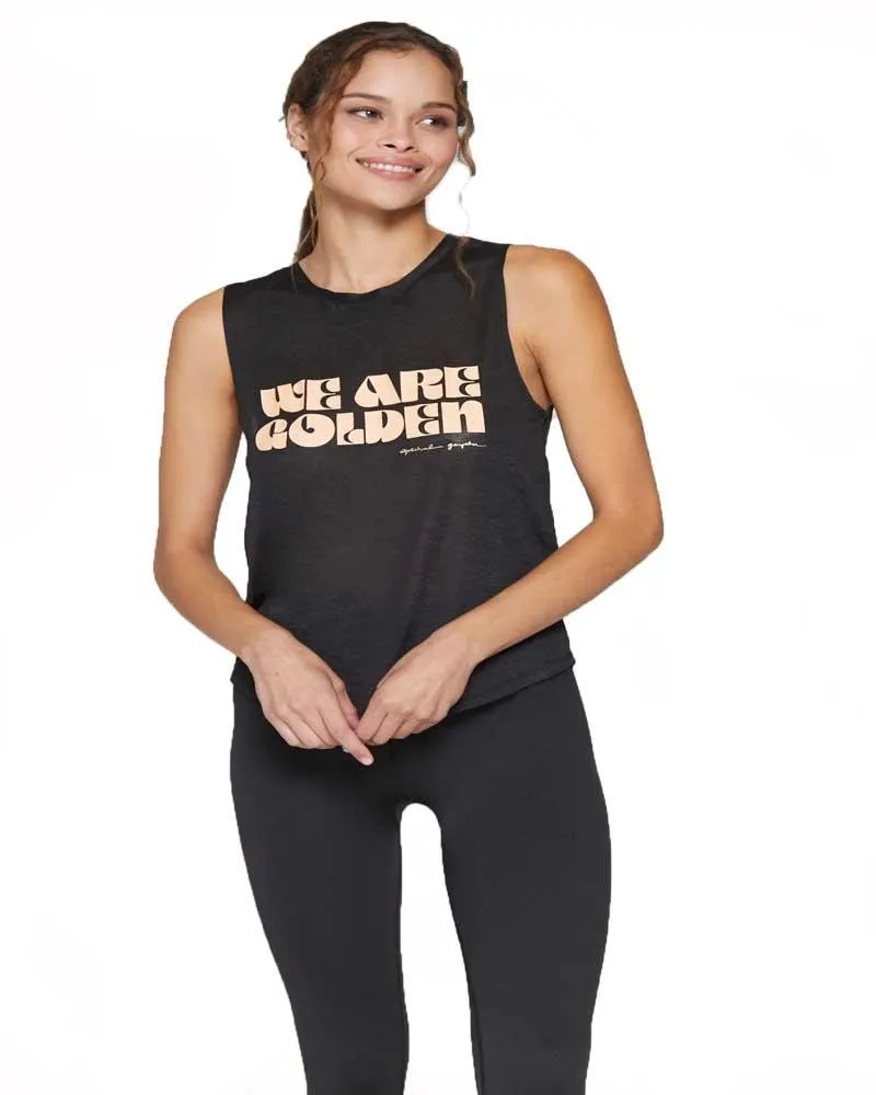 Golden Active Muscle Tank