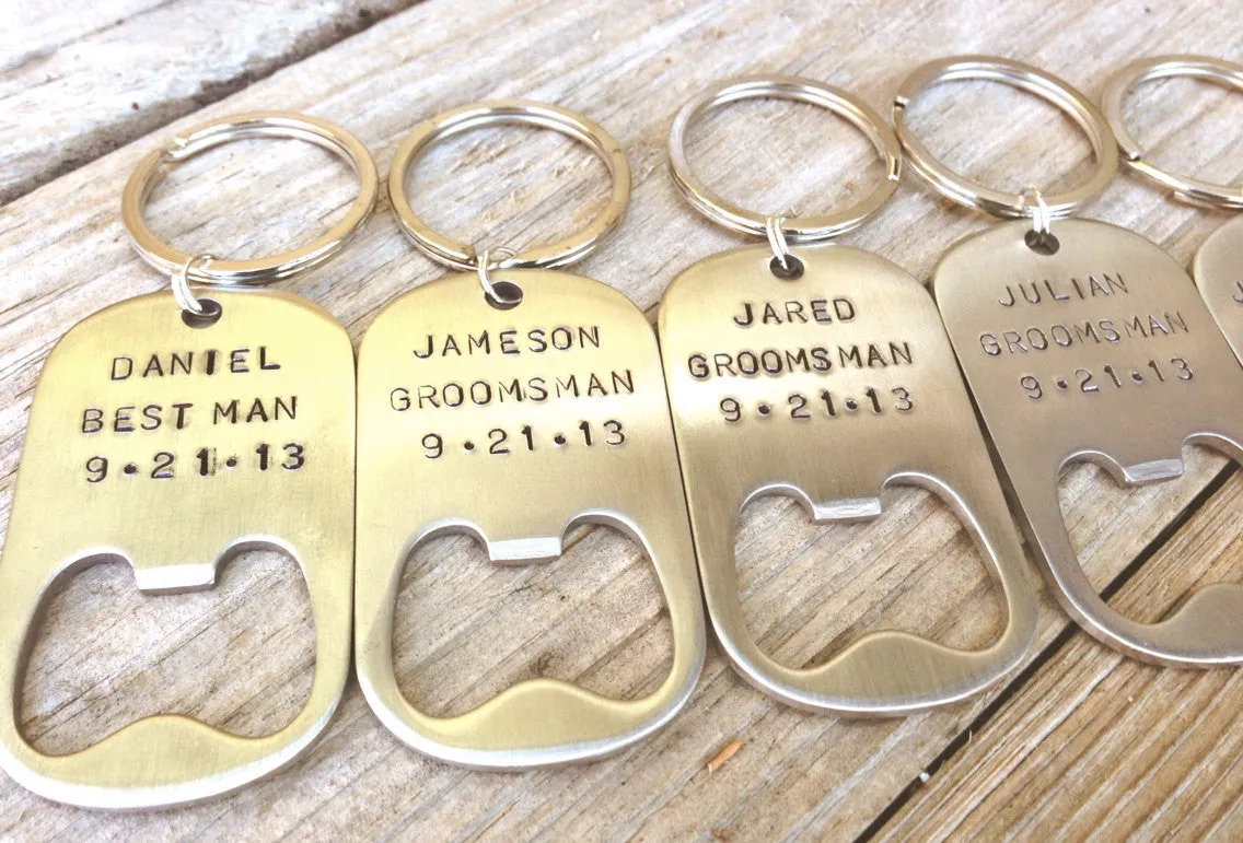 groomsmen gifts, for the groomsmen, personalized key chains, bottle opener, wedding gifts for groomsmen, custom key chains, best man