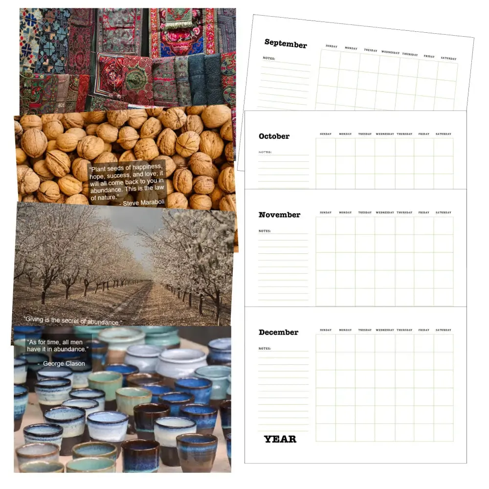 Having a Year of Abundance Calendar PLR