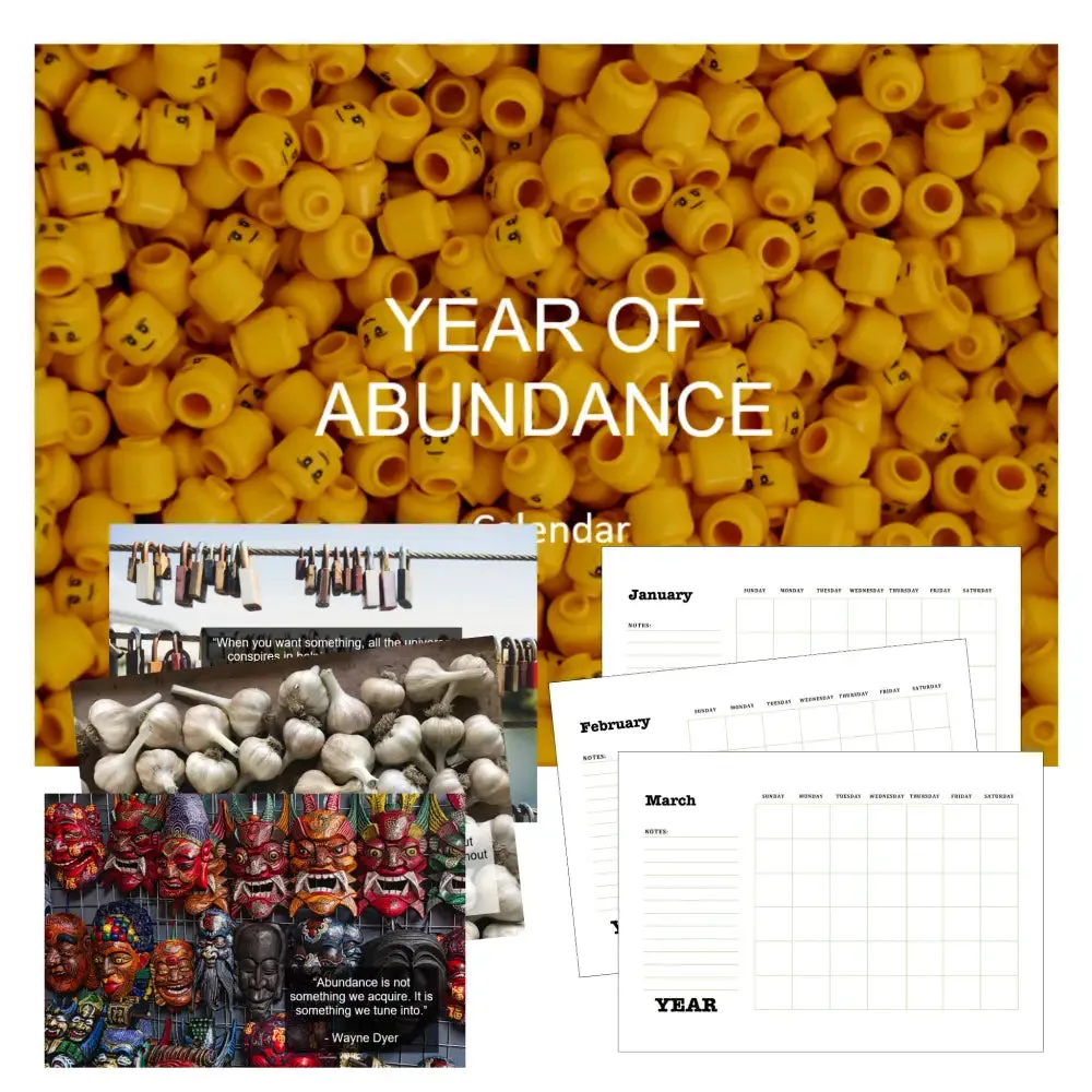 Having a Year of Abundance Calendar PLR