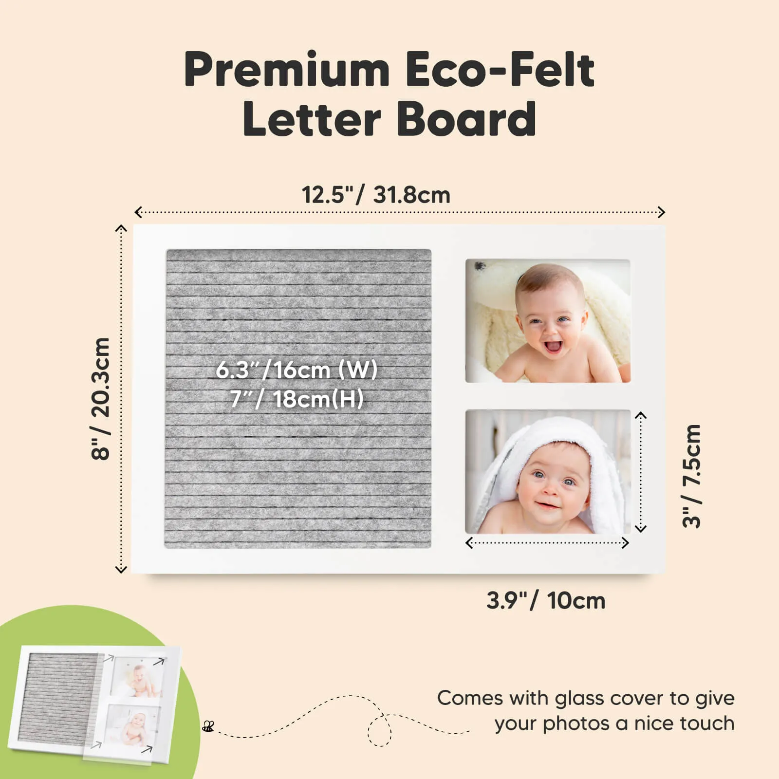 Heartfelt Picture Frame with Felt Letterboard