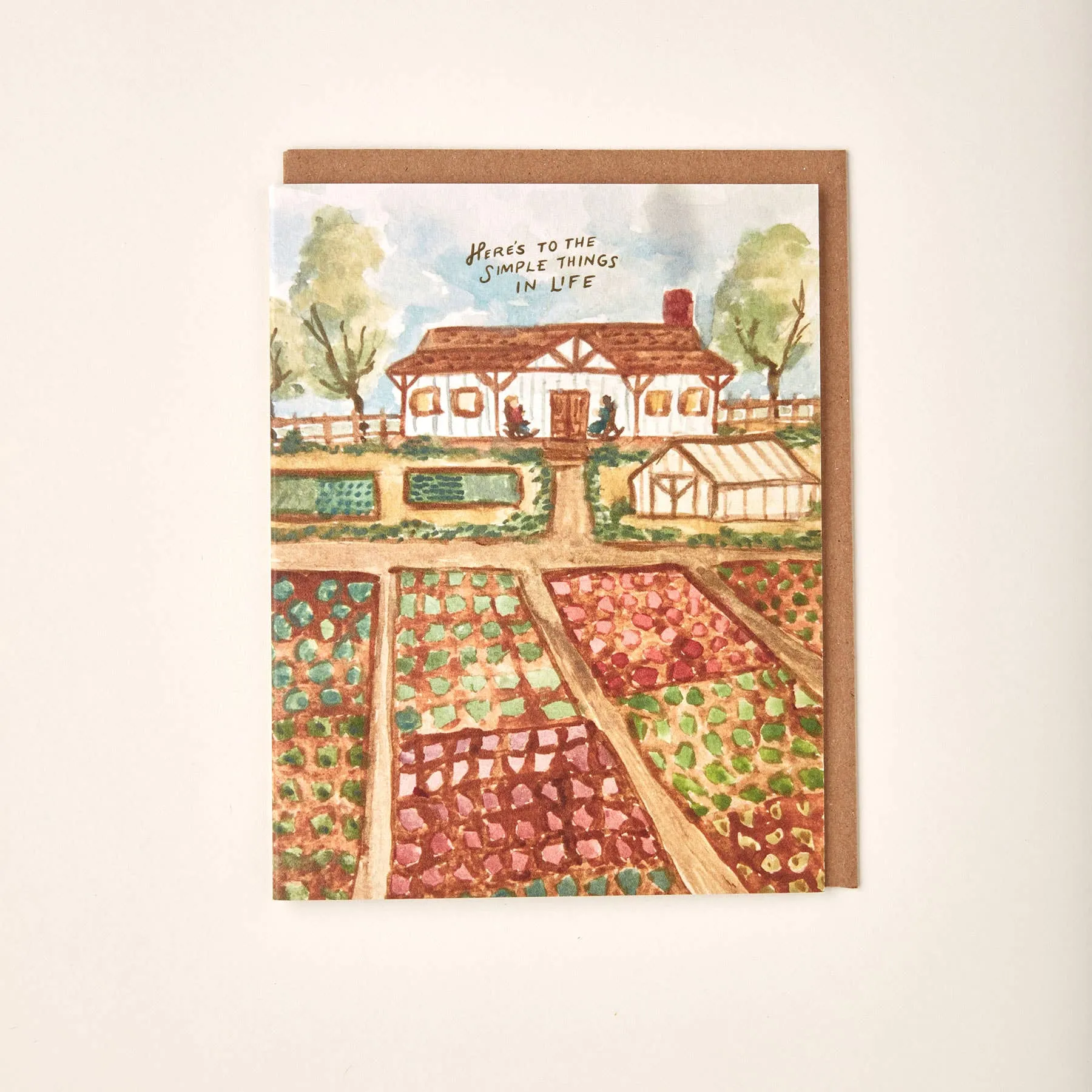 Here's to the Simple Things Homestead Farm Greeting Card